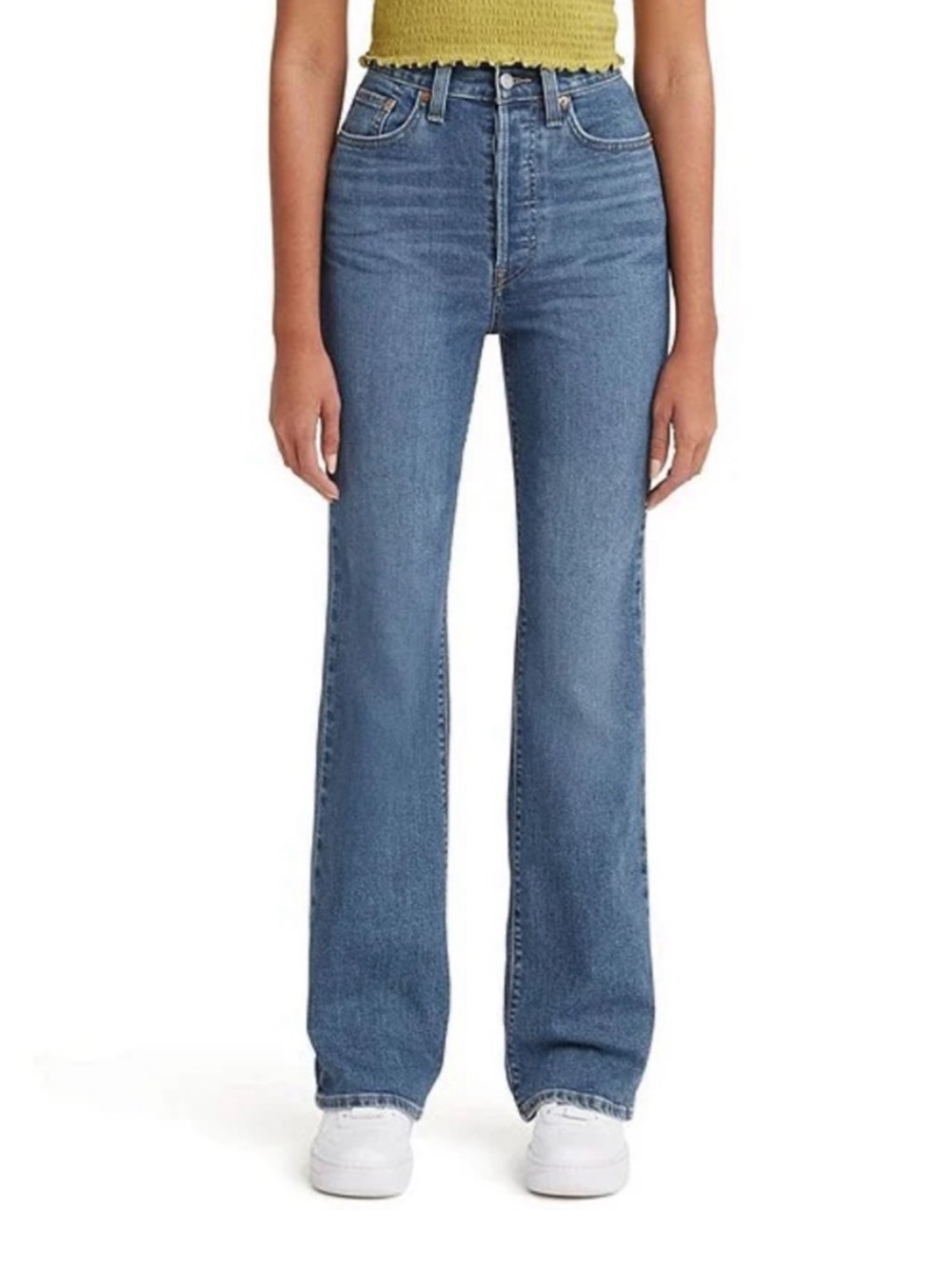 Levi's Women's ribcage bootcut Jeans in Medium Blue
